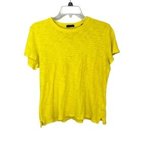 ATM Womens Short Sleeve Crewneck Tee Shirt Bright Yellow Large Cotton